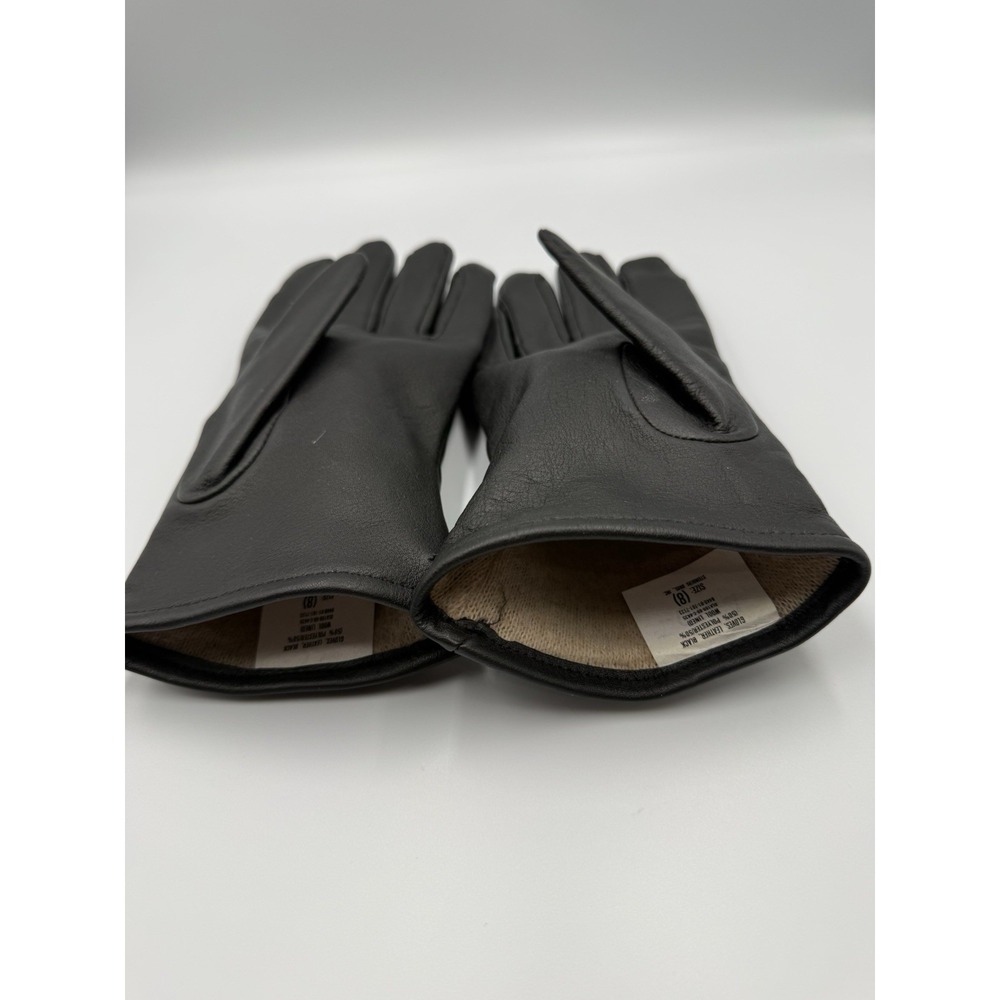 US‎ Military Black Leather Gloves Wool Lined Size 8 Steinberg Cold Weather